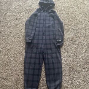 Black and Gray Hooded Onesie